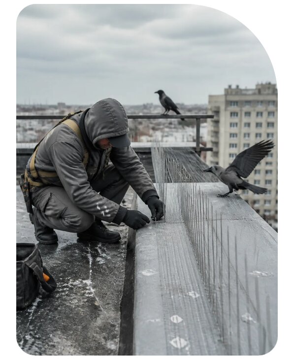Защита от ворон под ключ в Ростове по цене от 5132 р. | Сенат-Рсв